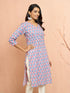 Women's Grey Floral Angrakha Kurta